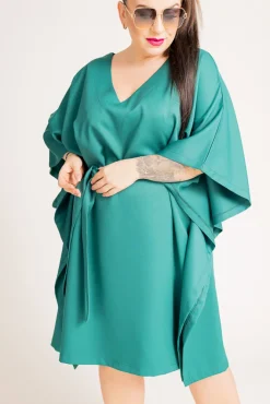 Damskie Polski Butelkowozielona Tunika KIMI