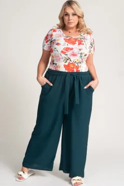 Damskie Polski Butelkowozielone Spodnie kuloty WIDIO