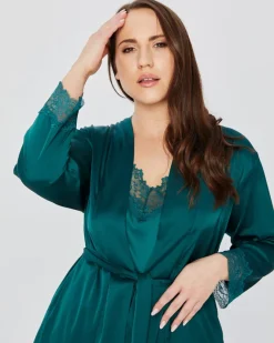 Polski Butelkowo Szlafrok satynowy SELINA