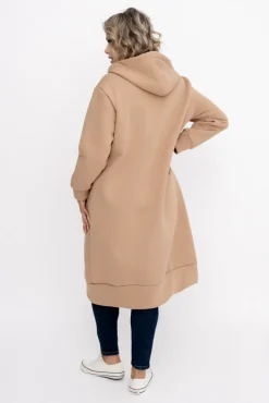 Damskie Włoski Camelowa Bluza ocieplana VERMEN