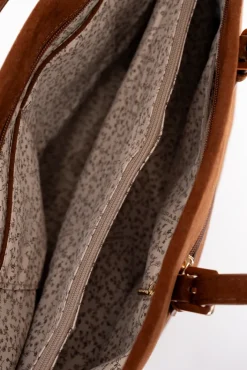 Damskie Polski Camelowa Torebka zamszowa POXIO