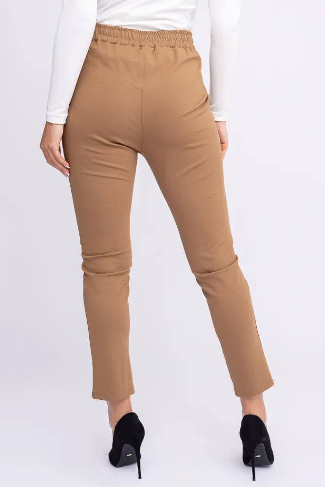 Damskie Włoski Camelowe Spodnie CIRIA