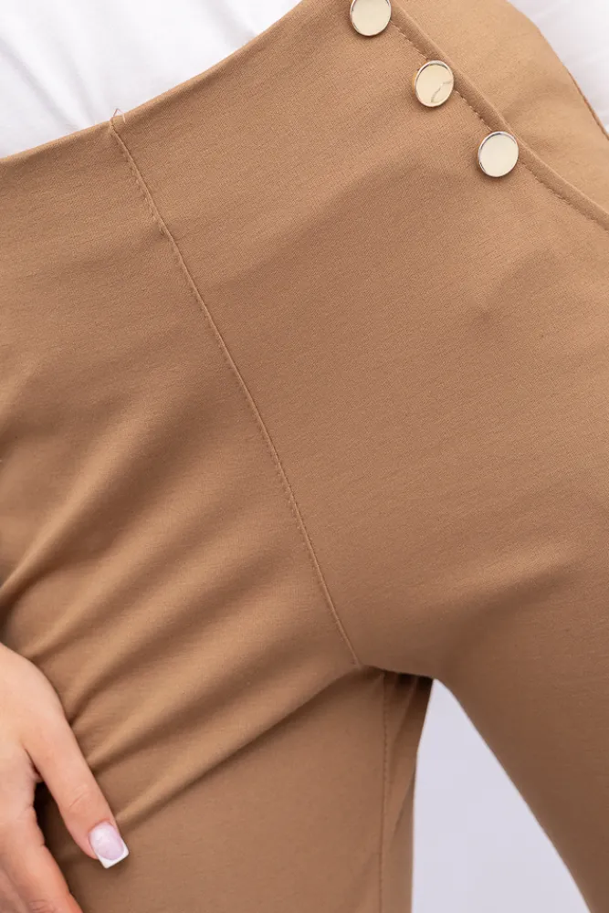 Damskie Włoski Camelowe Spodnie CIRIA