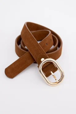 Polski Camelowy Pasek zamszowy CLUZI