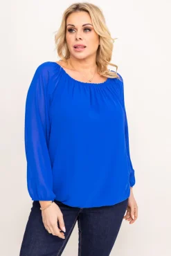 Damskie Włoski Chabrowa Bluzka szyfonowa HILL