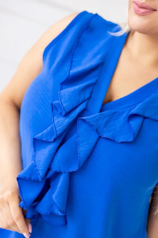 Damskie Włoski Chabrowa Bluzka z żabotem ZENTIO