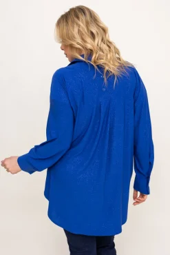 Damskie Polski Chabrowa Koszula brokatowa oversize DESINO