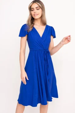 Polski Chabrowa Sukienka brokatowa GENVELI