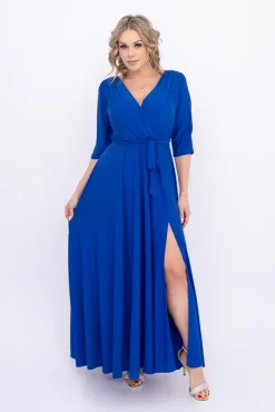 Polski Chabrowa Sukienka brokatowa LESEMINA