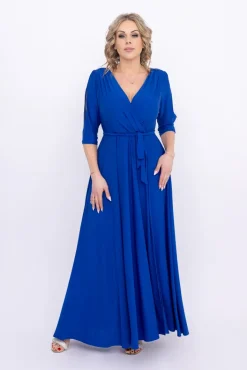 Polski Chabrowa Sukienka brokatowa LESEMINA