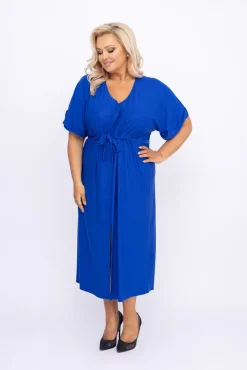 Polski Chabrowa Sukienka brokatowa MONSORI