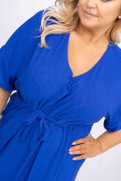 Polski Chabrowa Sukienka brokatowa MONSORI