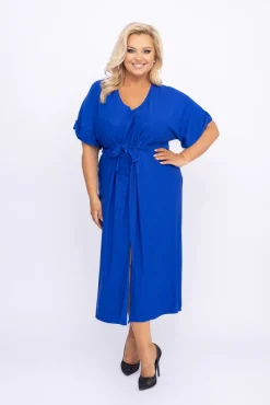 Polski Chabrowa Sukienka brokatowa MONSORI