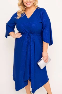 Polski Chabrowa Sukienka brokatowa KENZI