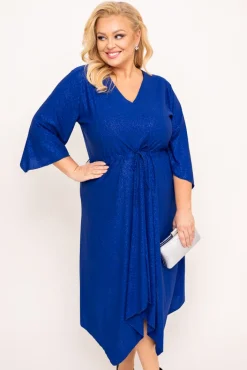 Polski Chabrowa Sukienka brokatowa KENZI