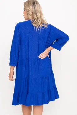 Polski Chabrowa Sukienka brokatowa KLENI