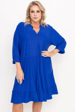 Polski Chabrowa Sukienka brokatowa KLENI