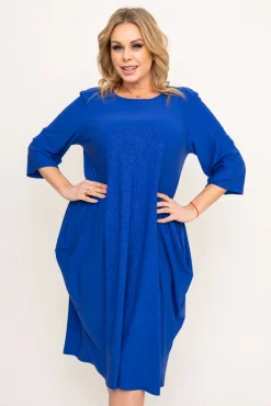 Polski Chabrowa Sukienka brokatowa REVIN