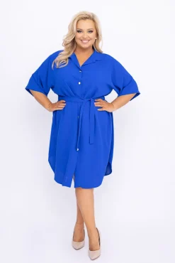 Polski Chabrowa Sukienka koszulowa MERTINA