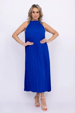 Włoski Chabrowa Sukienka plisowana JAKARTA