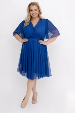 Włoski Chabrowa Sukienka siateczkowa RASTI