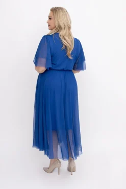 Włoski Chabrowa Sukienka siateczkowa BARSI