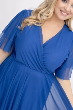 Włoski Chabrowa Sukienka siateczkowa BARSI