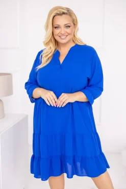 Polski Chabrowa Sukienka TUTI