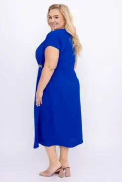 Polski Chabrowa Sukienka z kokardką KARTISIA