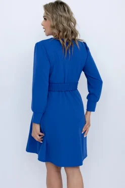 Włoski Chabrowa Sukienka z paskiem SARMANIA