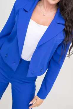 Damskie Polski Chabrowy Garnitur dwurzędowy PINA COLADA