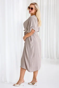 Polski Ciemnobeżowa Sukienka MICHIGAN