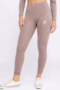 Polski Ciemnobeżowe Legginsy sportowe SPINTI