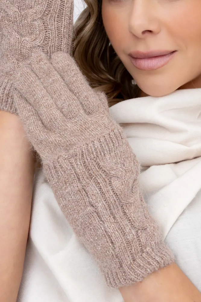 Polski Ciemnobeżowe rękawiczki RUSTIO