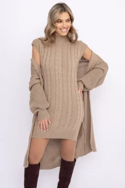 Damskie Włoski Ciemno Komplet sweterkowy ROSA