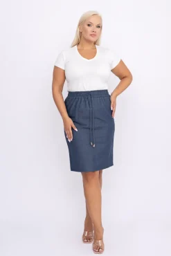 Polski Ciemnoniebieska Spódnica KARLIN