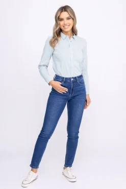 Damskie Ciemnoniebieskie Spodnie jeansowe VINTURI