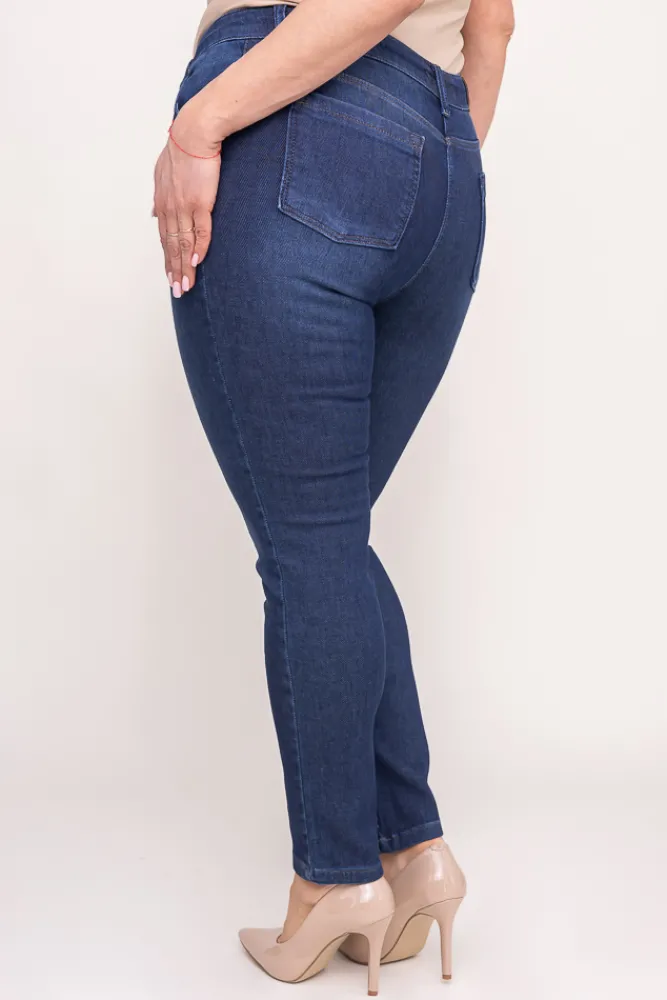 Damskie Ciemnoe Spodnie jeansowe TEMENZI