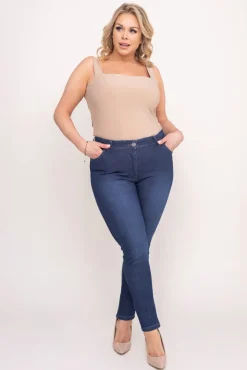 Damskie Ciemnoe Spodnie jeansowe TEMENZI