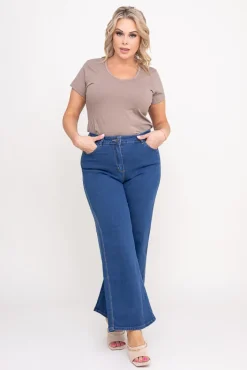 Damskie Ciemnoniebieskie Spodnie jeansowe BEGORIO