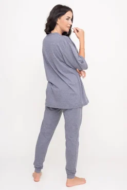 Polski Ciemnoszara Piżama z długimi spodniami REVENTI