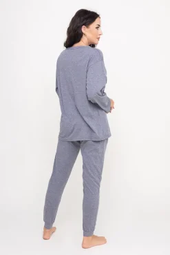 Polski Ciemnoszara Piżama z długimi spodniami HEMENY