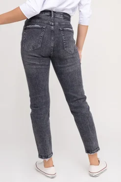 Damskie Włoski Ciemnoszare Spodnie Jeansowe HEMERI