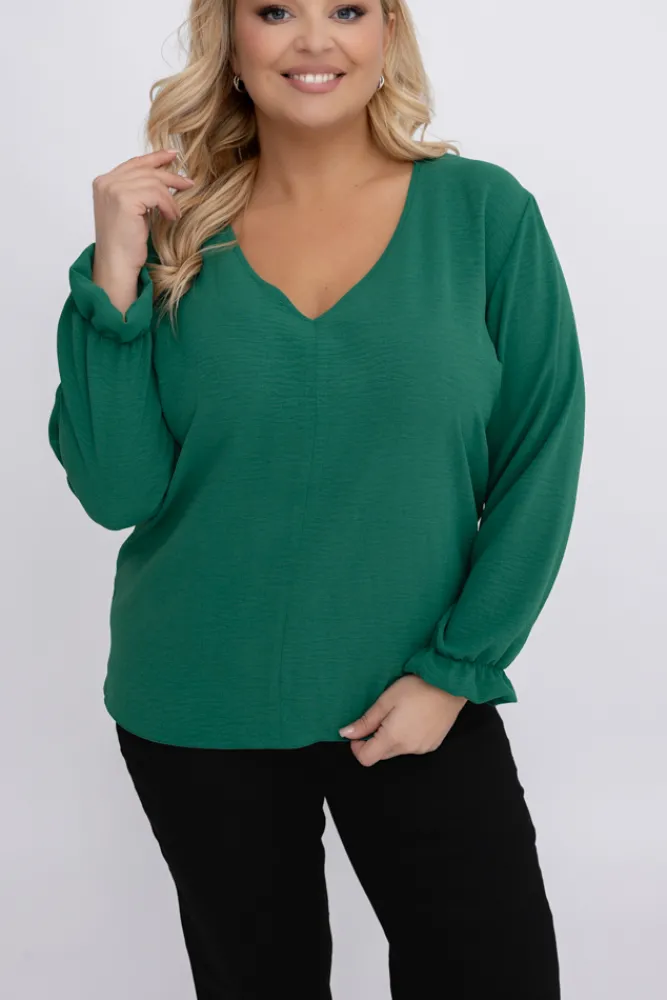 Damskie Polski Ciemnozielona Bluzka PRUDI