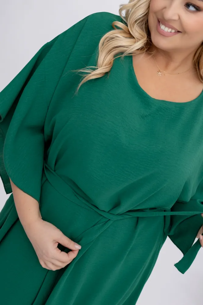 Damskie Polski Ciemnozielona Tunika kimono LUNDIA