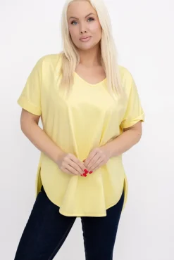 Damskie Włoski Cytrynowa Bluzka MERZI