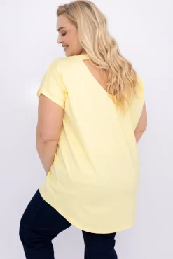 Damskie Włoski Cytrynowa Bluzka REZINO