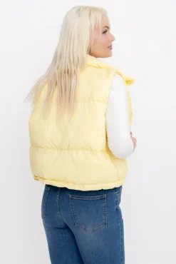 Damskie Cytrynowa Kamizelka ocieplana ALERVI