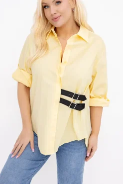 Damskie Włoski Cytrynowa Koszula LOVERI