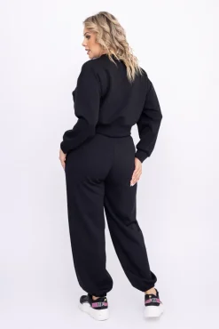 Damskie Włoski Czarna Bluza dresowa KANSIPI